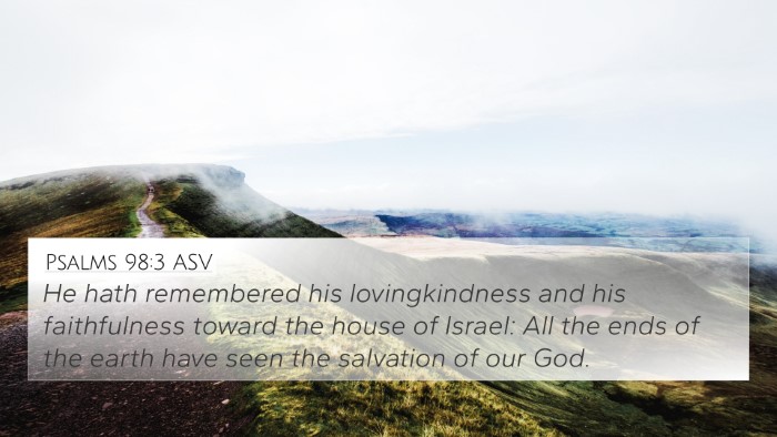 Psalms 98:3 ASV Bible Verse Image
