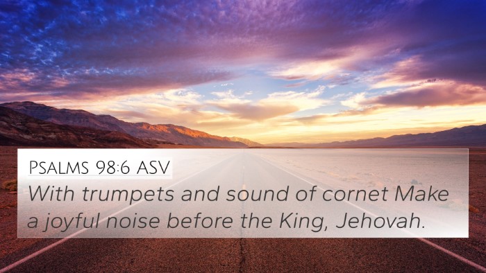 Psalms 98:6 ASV Bible Verse Image