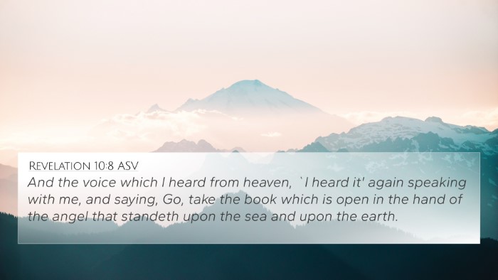 Revelation 10:8 ASV Bible Verse Image
