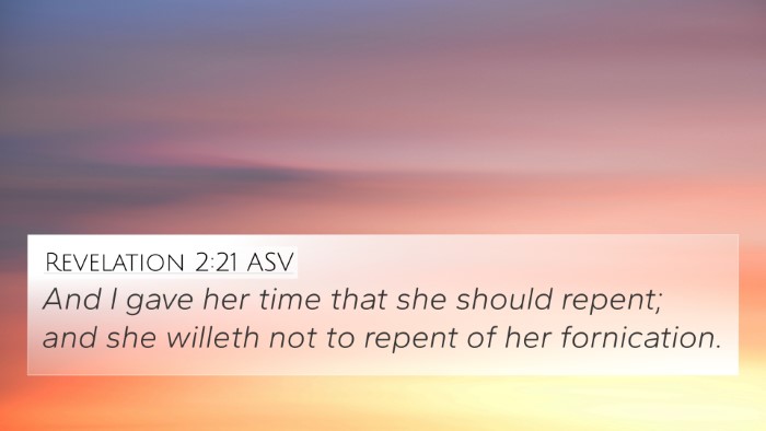 Revelation 2:21 ASV Bible Verse Image