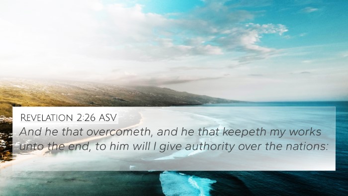 Revelation 2:26 ASV Bible Verse Image