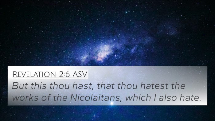 Revelation 2:6 ASV Bible Verse Image