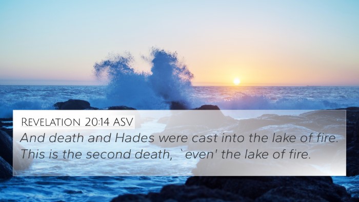 Revelation 20:14 ASV Bible Verse Image