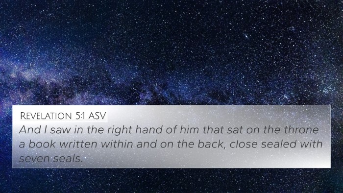 Revelation 5:1 ASV Bible Verse Image