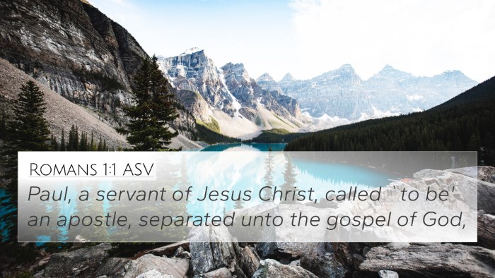 Romans 1:1 ASV Bible Verse Image
