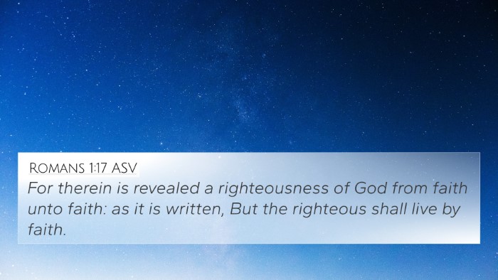 Romans 1:17 ASV Bible Verse Image