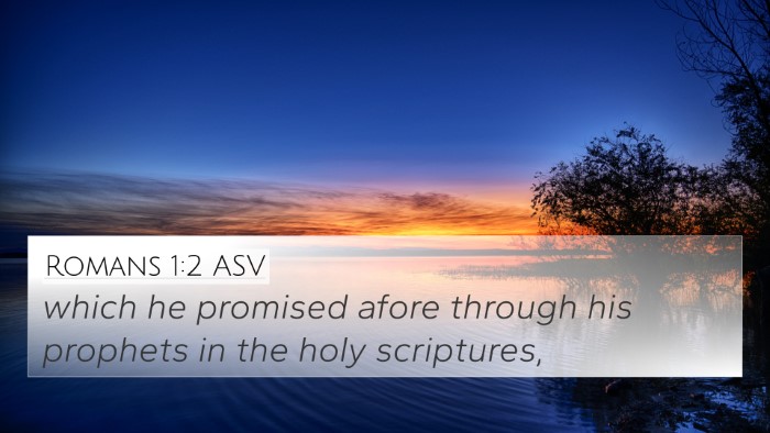 Romans 1:2 ASV Bible Verse Image