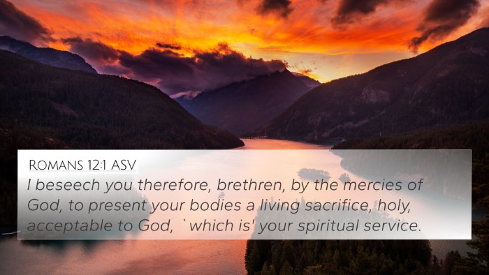 Romans 12:1 ASV Bible Verse Image