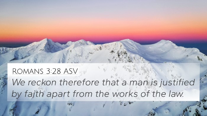 Romans 3:28 ASV Bible Verse Image