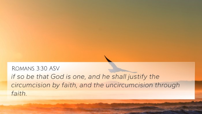 Romans 3:30 ASV Bible Verse Image
