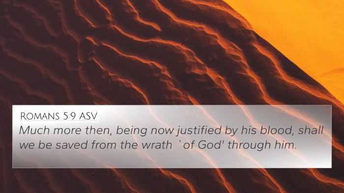 Romans 5:9 ASV Bible Verse Image