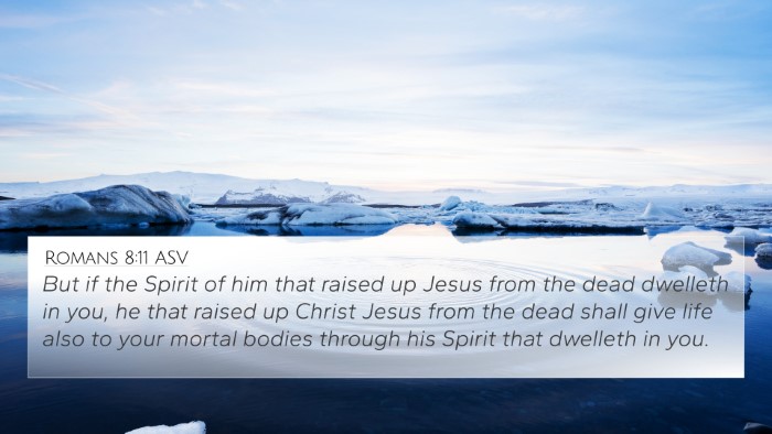 Romans 8:11 ASV Bible Verse Image