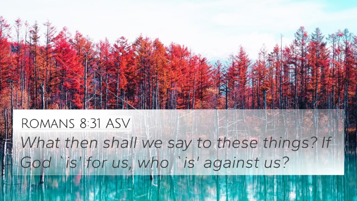 Romans 8:31 ASV Bible Verse Image