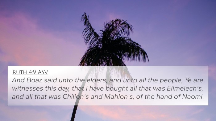 Ruth 4:9 ASV 4K Wallpaper - And Boaz said unto the elders, and unto all the - 4K Wallpaper Bible Verse