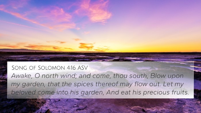 Song of Solomon 4:16 ASV Bible Verse Image