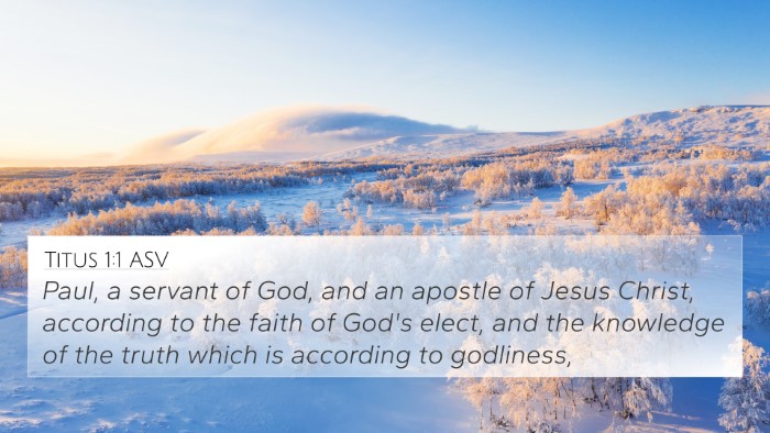 Titus 1:1 ASV Bible Verse Image