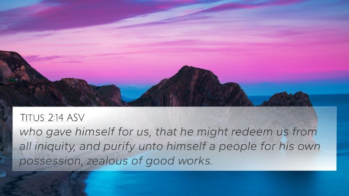 Titus 2:14 ASV Bible Verse Image