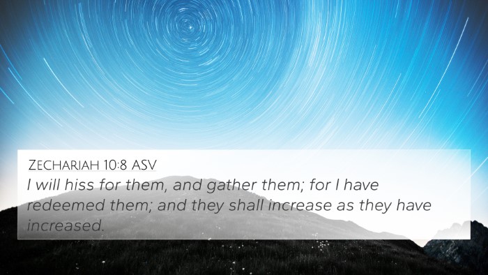 Zechariah 10:8 ASV Bible Verse Image