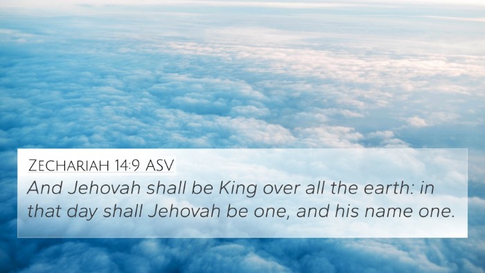 Zechariah 14:9 ASV Bible Verse Image