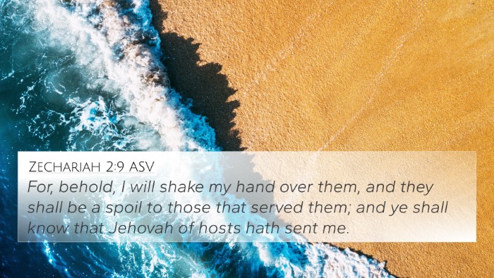Zechariah 2:9 ASV Bible Verse Image