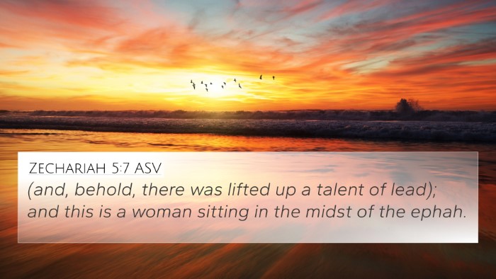 Zechariah 5:7 ASV Bible Verse Image