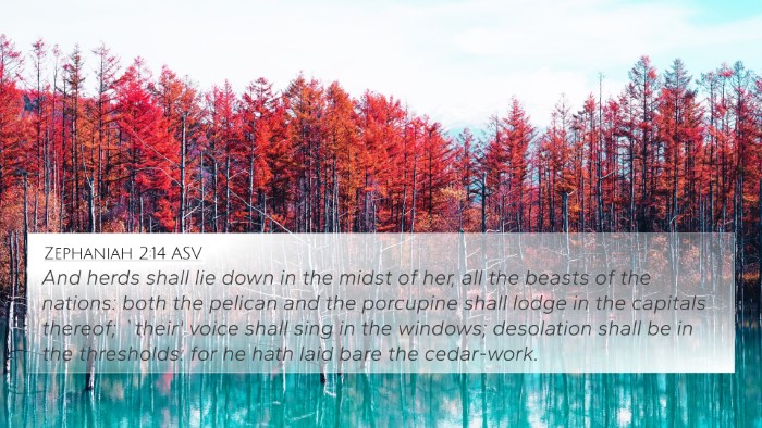Zephaniah 2:14 ASV Bible Verse Image