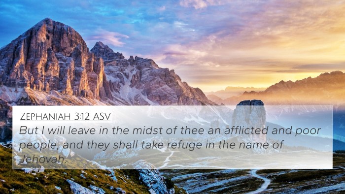 Zephaniah 3:12 ASV Bible Verse Image
