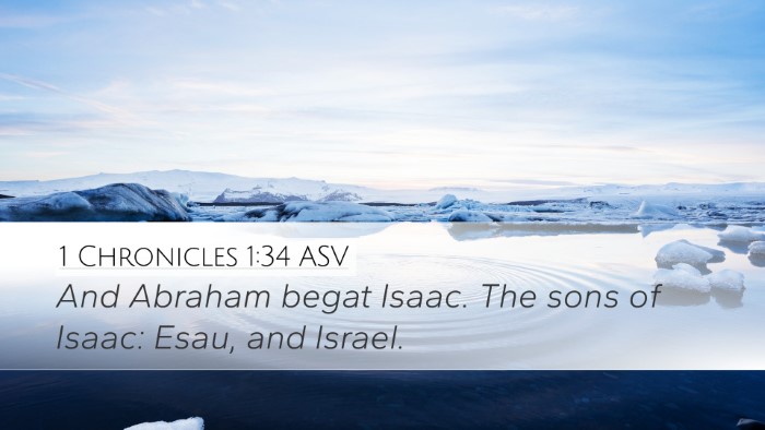1 Chronicles 1:34 ASV Bible Verse Image