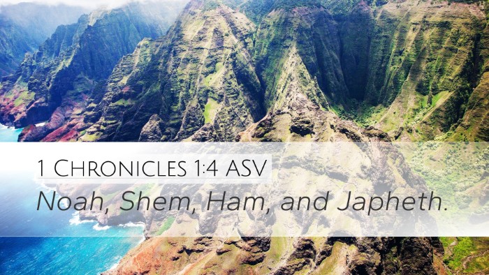 1 Chronicles 1:4 ASV Bible Verse Image