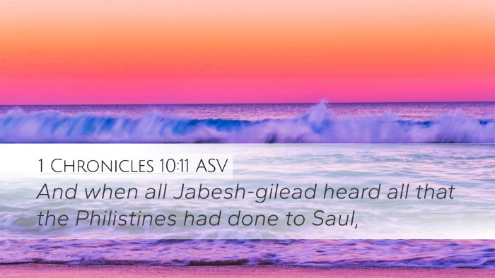 1 Chronicles 10:11 ASV Desktop Wallpaper - And when all Jabesh-gilead heard all that the - Desktop Bible Verse Wallpaper