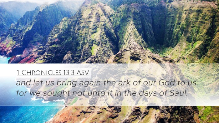 1 Chronicles 13:3 ASV Bible Verse Image