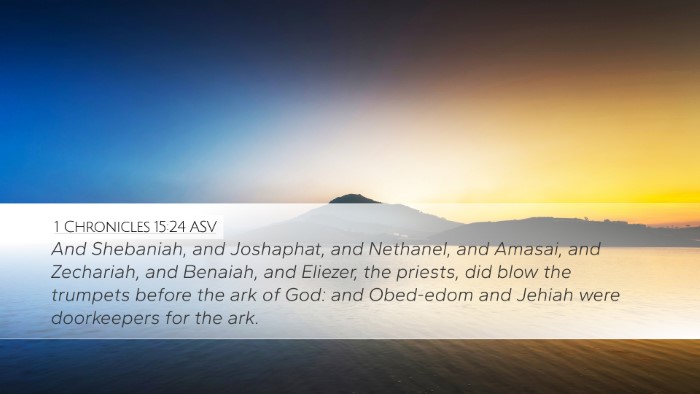 1 Chronicles 15:24 ASV Bible Verse Image