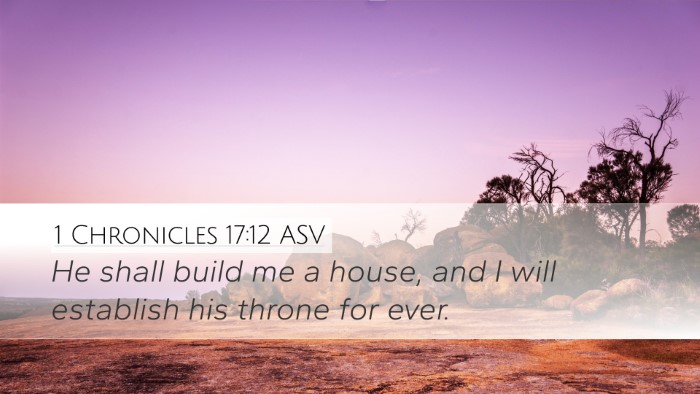 1 Chronicles 17:12 ASV Bible Verse Image