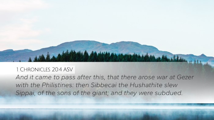 1 Chronicles 20:4 ASV Bible Verse Image