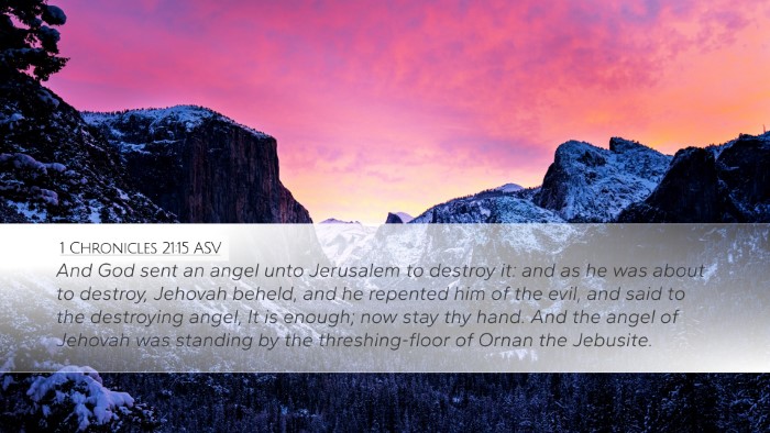 1 Chronicles 21:15 ASV Bible Verse Image