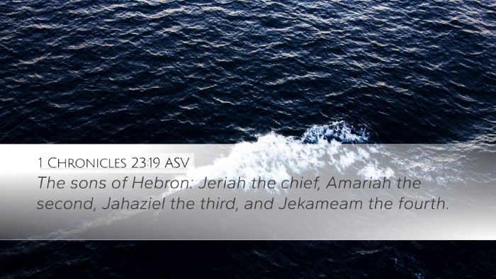 1 Chronicles 23:19 ASV Bible Verse Image