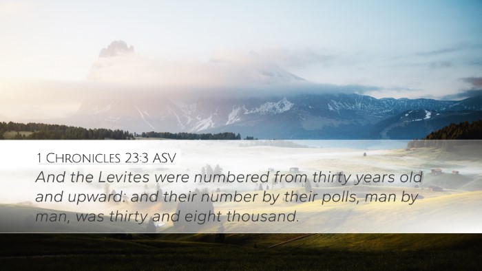 1 Chronicles 23:3 ASV Bible Verse Image
