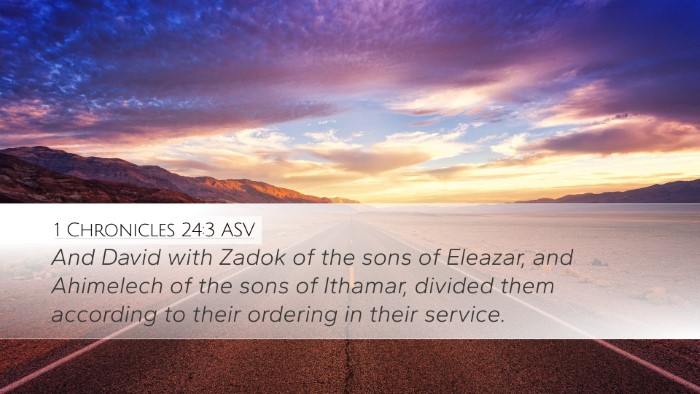 1 Chronicles 24:3 ASV Bible Verse Image