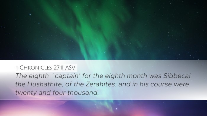 1 Chronicles 27:11 ASV Bible Verse Image
