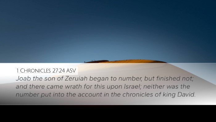 1 Chronicles 27:24 ASV Bible Verse Image