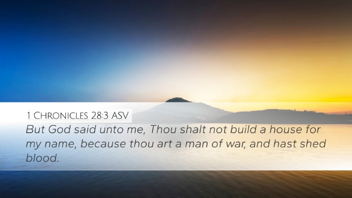 1 Chronicles 28:3 ASV Bible Verse Image
