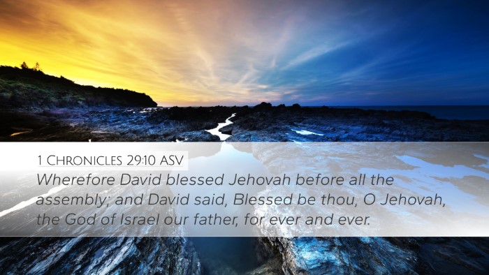 1 Chronicles 29:10 ASV Bible Verse Image