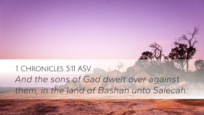 1 Chronicles 5:11 ASV Bible Verse Image