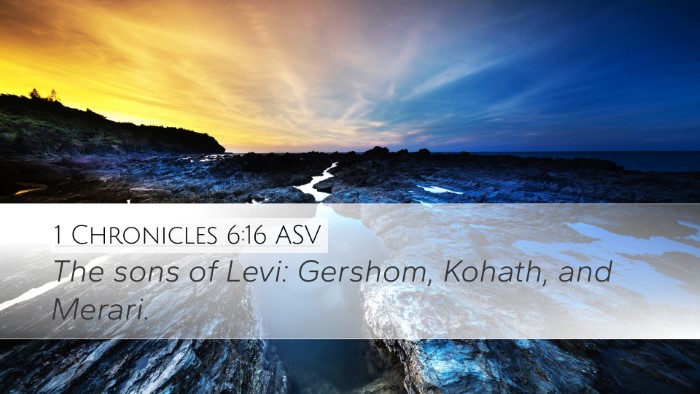 1 Chronicles 6:16 ASV Bible Verse Image