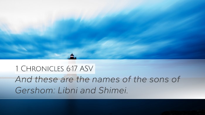 1 Chronicles 6:17 ASV Bible Verse Image