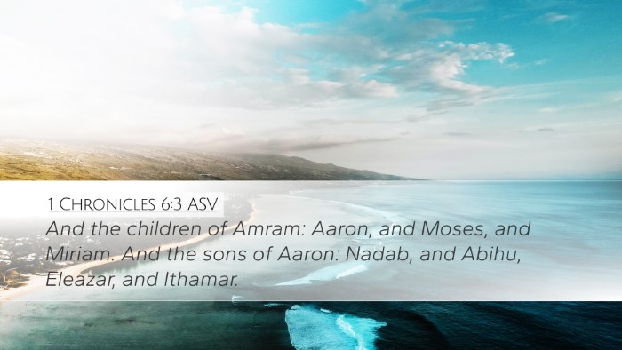 1 Chronicles 6:3 ASV Bible Verse Image