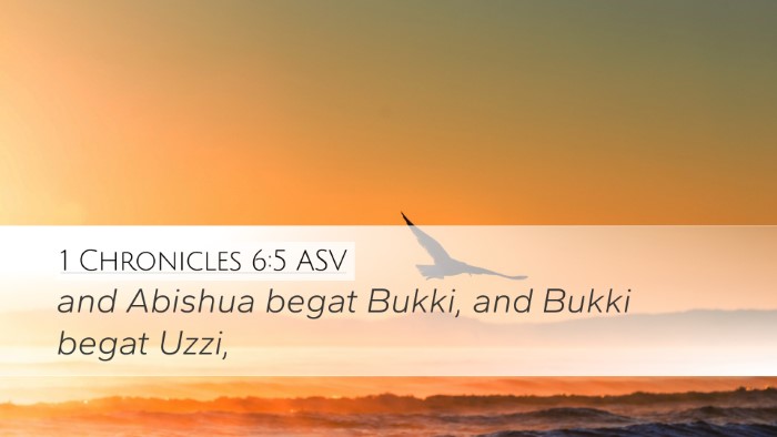 1 Chronicles 6:5 ASV Desktop Wallpaper - and Abishua begat Bukki, and Bukki begat - Desktop Bible Verse Wallpaper