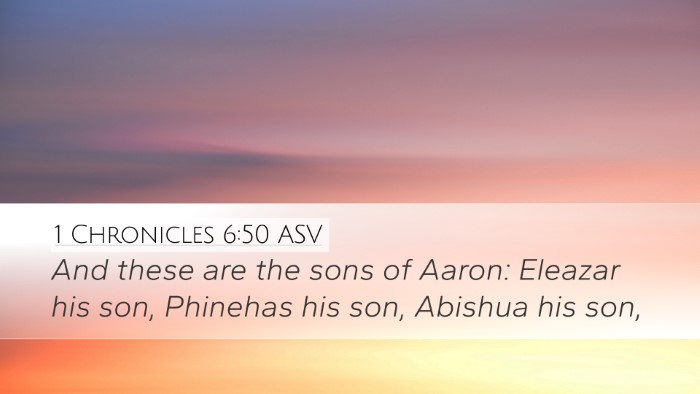 1 Chronicles 6:50 ASV Bible Verse Image