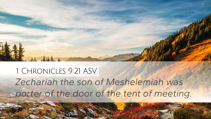 1 Chronicles 9:21 ASV Bible Verse Image