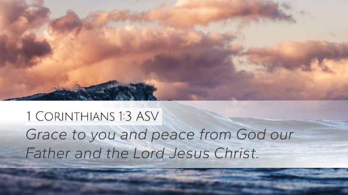1 Corinthians 1:3 ASV Bible Verse Image
